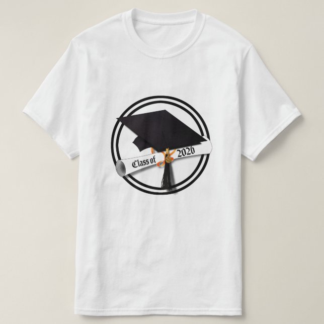 Cap Diploma Class 2026 Abschluss T-Shirt (Design vorne)