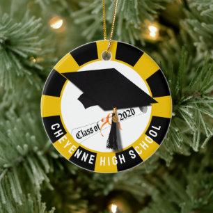 Cap Diploma Class 2026 Foto Abschluss Keramik Ornament
