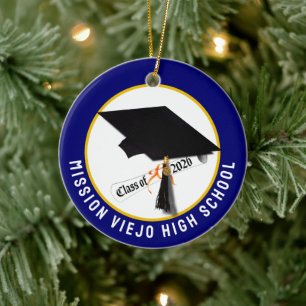 Cap Diploma Class 2026 Foto Abschluss Keramik Ornament