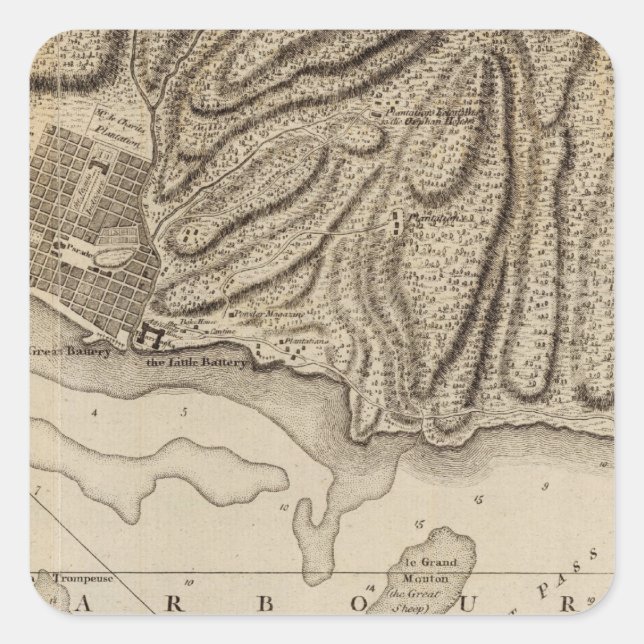 Cap Francois Quadratischer Aufkleber (Vorderseite)