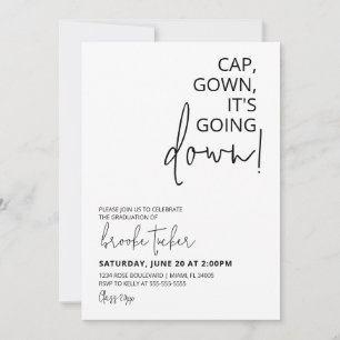 Cap Gown ist die Absolventen-Party Einladung
