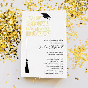 Cap Gown ist die Absolventen-Party Folieneinladung