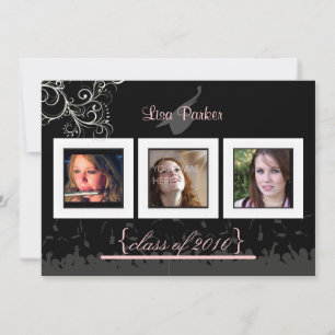 Cap + Gown + Wirbel Abschluss Einladung /Foto