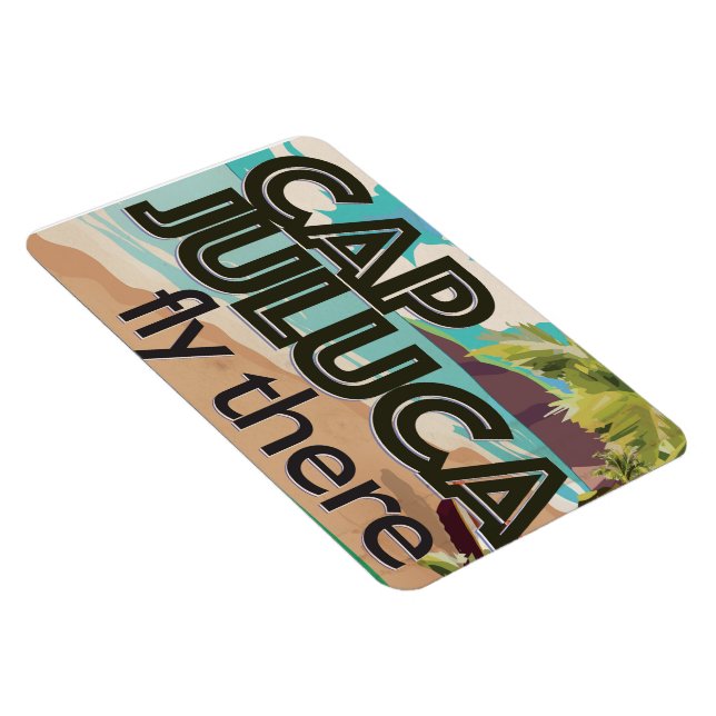 Cap Juluca Anguilla Vintager Urlaub Poster Magnet (Rechte Seite)