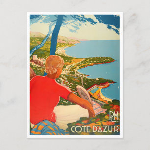 Cap Martin Roquebrune Frankreich Vintage-Reise Postkarte