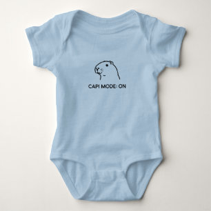 Cap Modus Ein – Süße Minimalistische Capybara-Baby Baby Strampler