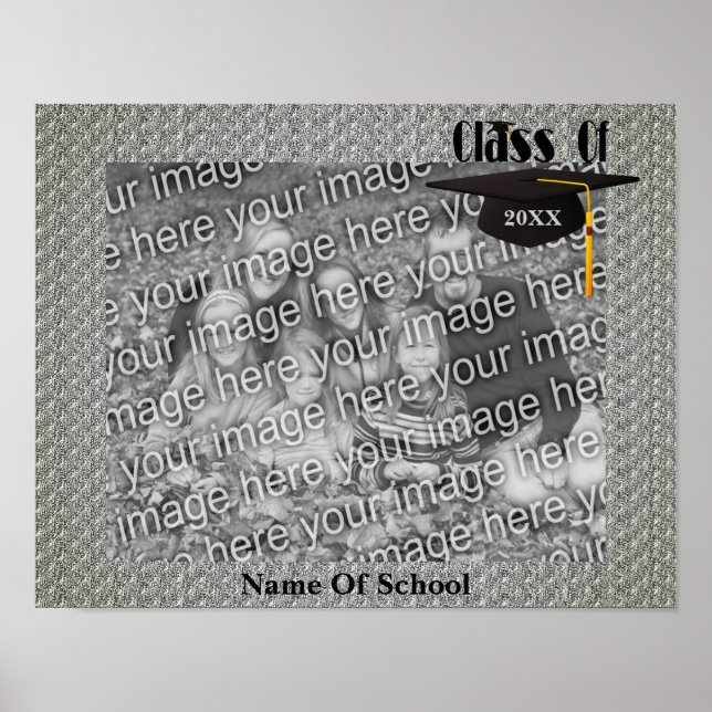 Cap und Tassel Abschluss Rahmen hinzufügen Ihr Fot Poster (Vorne)