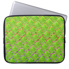 Capa de Laptop, quadros verde amadurecido e linhas Laptopschutzhülle