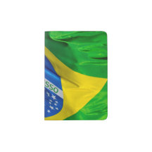 Capa de passaporte bandeira do Brasil.