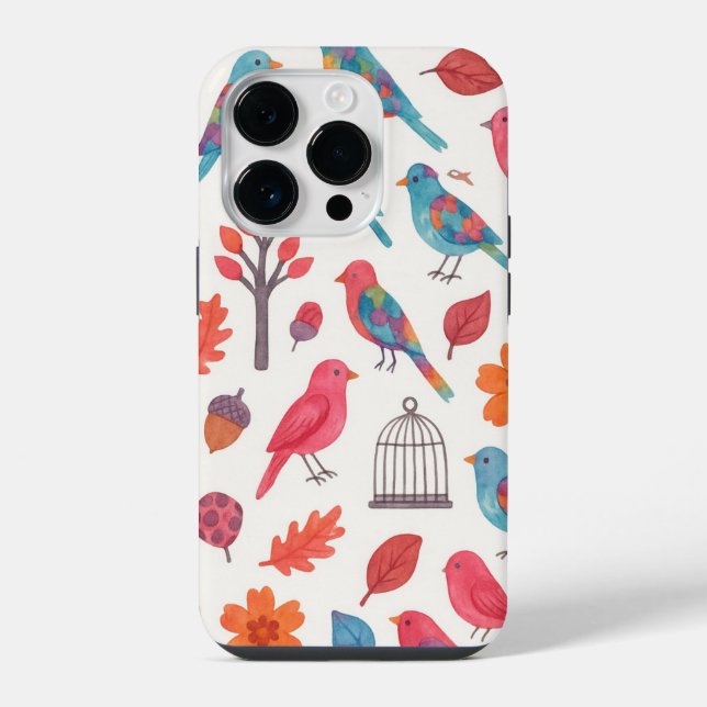Capa para celular Pássaros e Flores DESING iPhone Hülle (Rückseite)