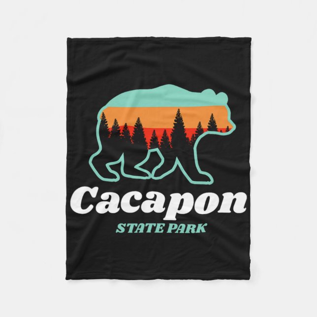 Capacon State Park West Virginia Bär Sommer  Fleecedecke (Vorderseite)