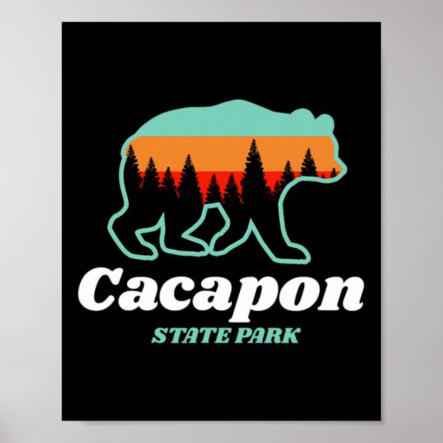 Capacon State Park West Virginia Bear Summer  Poster (Vorne)