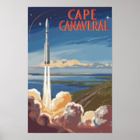 Capanna Canaveral Florida Painterly Travel Art Ret