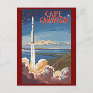 Capanna Canaveral Florida Painterly Travel Art Ret Postkarte