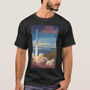 Capanna Canaveral Florida Painterly Travel Art Ret T-Shirt