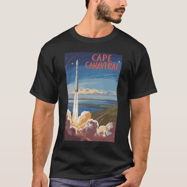 Capanna Canaveral Florida Painterly Travel Art Ret T-Shirt (Vorderseite)