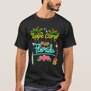 Capcoral Florida Beach Summer Palm Surf Sun Set T-Shirt