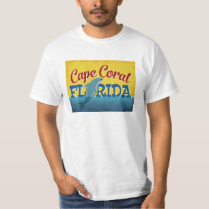 Capcoral Florida Dolphin Retro Vintage Reise T-Shirt