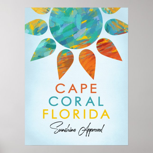 Capcoral Florida Sunshine Travel Poster (Vorne)