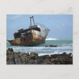 Cape Agulhas, Afrika, Shipwreck Postcard Postkarte