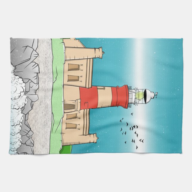 Cape Agulhas Lighthouse Geschirrtuch (Horizontal)