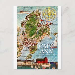 Cape Ann Massachusetts Vintage-Postkarte Postkarte