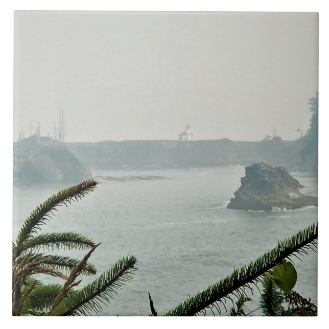 Cape Arago Lighthouse, OR Fliese (Vorderseite)