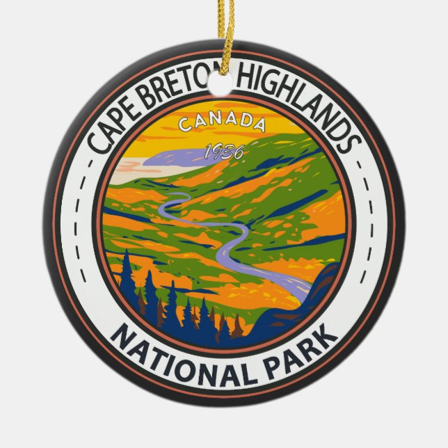 Cape Breton Highlands National Park Canada Abzeich Keramik Ornament (Vorne)