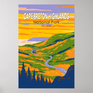 Cape Breton Highlands National Park Kanada Reisen Poster