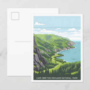 Cape Breton Highlands Nationalpark Kanada Reise Postkarte