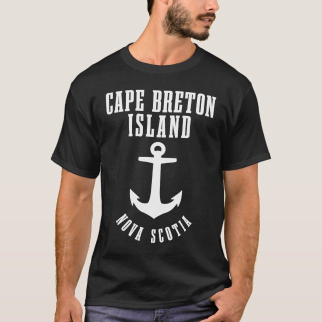 Cape Breton Island Nova Scotia Anchor Canada Pride T-Shirt (Vorderseite)