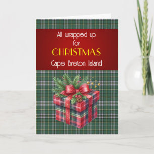 Cape Breton Provincial Tartan Weihnachtskarte Feiertagskarte