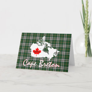Cape Breton Tartan Customize Liebe Canada card Feiertagskarte