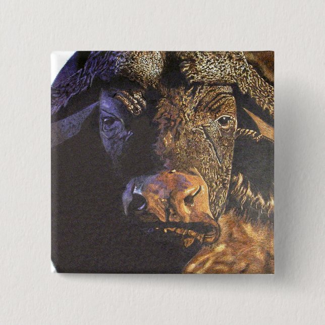 Cape Buffalo Button (Vorderseite)