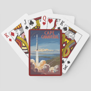 Cape Canaveral Florida malerische Reise Kunst Retr Spielkarten