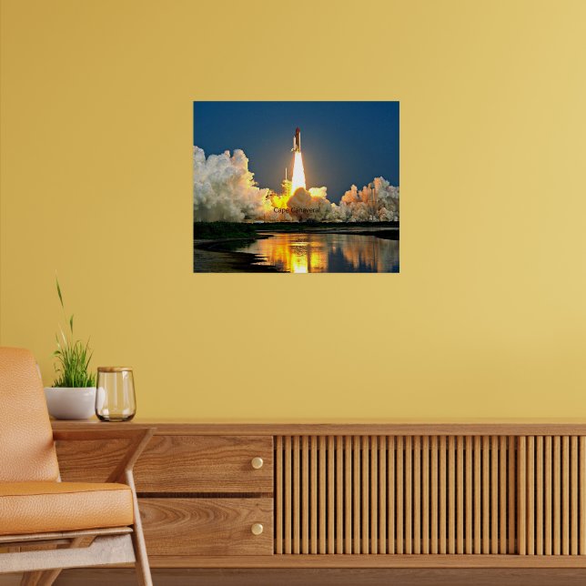 Cape Canaveral Launch Pad mit dem Label Poster (Wohnzimmer 2)