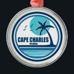 Cape Charles Beach Virginia Palm Tree Birds Ornament Aus Metall<br><div class="desc">Das Hotel liegt an der Ostküste am Kap Charles Beach von Chesapeake und eignet sich sowohl für Familien als auch für Urlauber,  die nicht in den Ozeanwellen gewollt sind.</div>