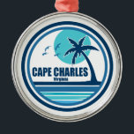 Cape Charles Beach Virginia Palm Tree Birds Ornament Aus Metall<br><div class="desc">Das Hotel liegt an der Ostküste am Kap Charles Beach von Chesapeake und eignet sich sowohl für Familien als auch für Urlauber,  die nicht in den Ozeanwellen gewollt sind.</div>