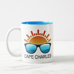 Cape Charles Beach Virginia Sonnenbrillen Zweifarbige Tasse