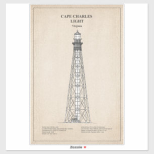 Cape Charles Lighthouse - Virginia - SBD Aufkleber