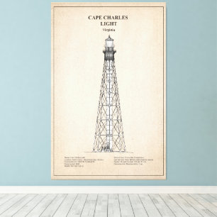 Cape Charles Lighthouse - Virginia - SBD Leinwanddruck