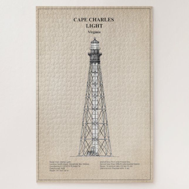 Cape Charles Lighthouse - Virginia - SBD Puzzle (Vertikal)