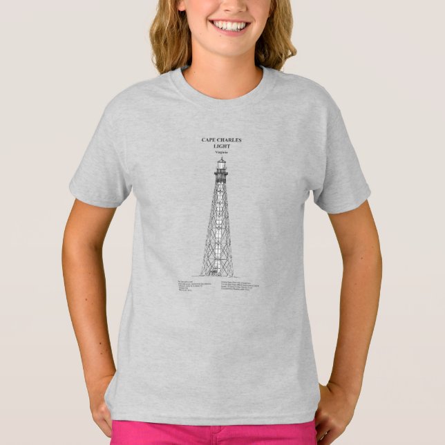 Cape Charles Lighthouse - Virginia - SBD T-Shirt (Vorderseite)
