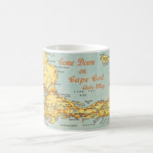Cape Cod Auto Karte Tasse