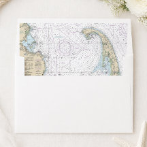 Cape Cod Bay Seekarte DIY-Hochzeit