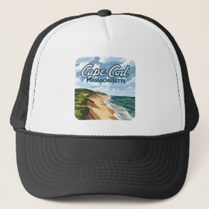 Cape Cod Beach Massachusetts Blue Truckerkappe