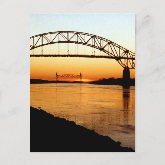 Cape Cod Bourne Bridge Postkarte (Vorderseite)