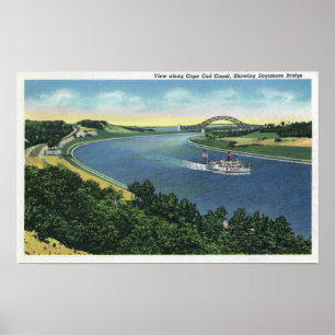 Cape Cod Canal View Sagamore Bridge Poster