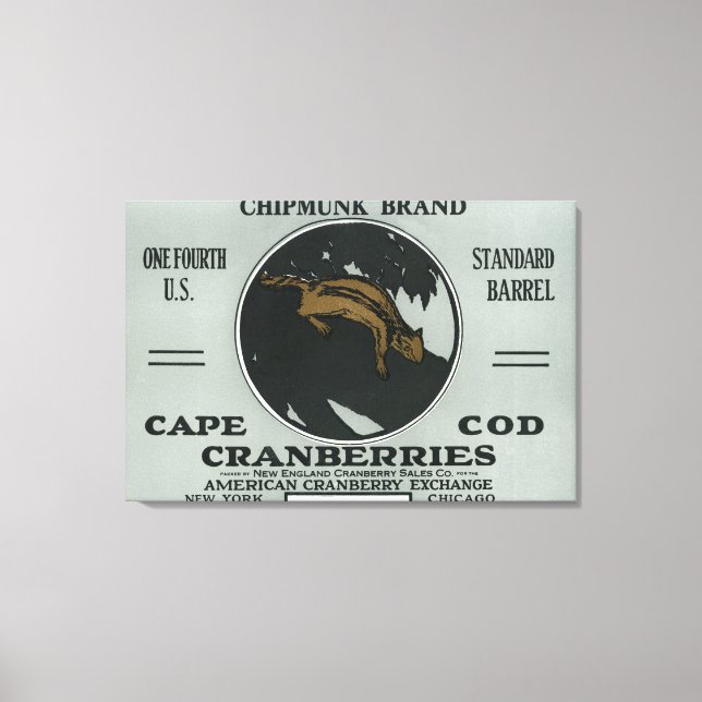 Cape Cod Chipmunk Markenbezeichnungen Cranberry La Leinwanddruck (Vorderseite)