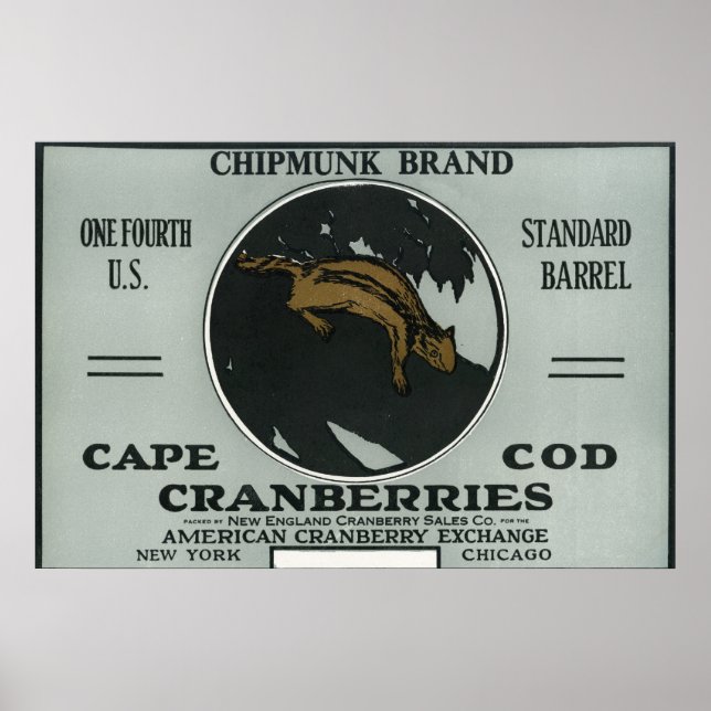 Cape Cod Chipmunk Markenbezeichnungen Cranberry La Poster (Vorne)